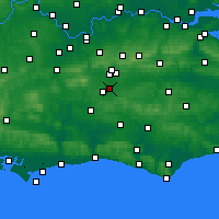 Nächste Vorhersageorte - Gatwick Airport - Karte