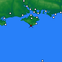 Nächste Vorhersageorte - Isle of Wight - Karte