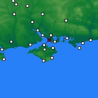 Nächste Vorhersageorte - Portsmouth - Karte