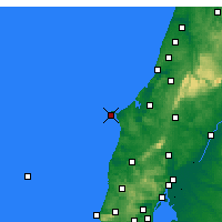 Nächste Vorhersageorte - Cabo Carvoeiro - Karte