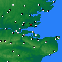 Nächste Vorhersageorte - Southend-on-Sea - Karte