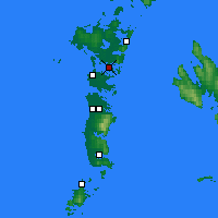 Nächste Vorhersageorte - Hebrides N - Karte