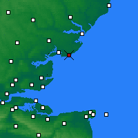 Nächste Vorhersageorte - Clacton-on-Sea - Karte