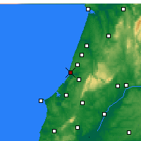 Nächste Vorhersageorte - Nazaré - Karte