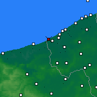 Nearby Forecast Locations - De Panne - Map