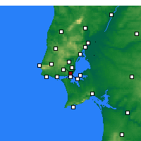 Nächste Vorhersageorte - Lissabon/Geof - Karte