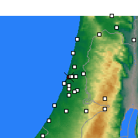 Nächste Vorhersageorte - Tel Aviv-Jaffa - Karte