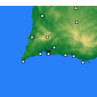 Nächste Vorhersageorte - Portimão - Karte
