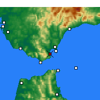 Nächste Vorhersageorte - Algeciras - Karte