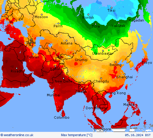 Max temperature Forecast maps