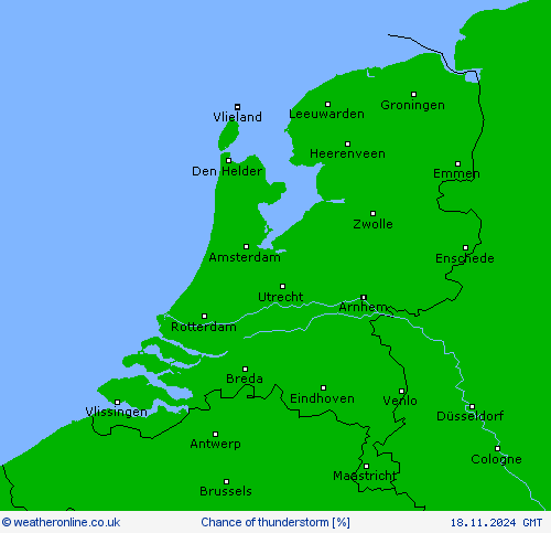 Chance of thunderstorm Forecast maps