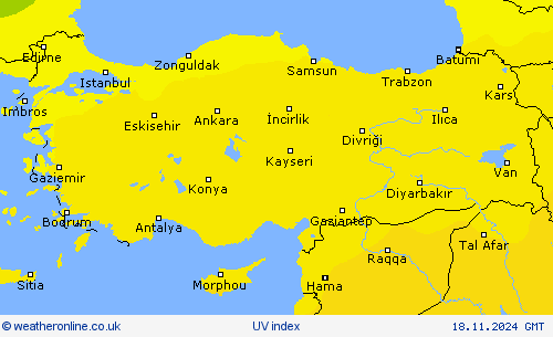 UV index Forecast maps